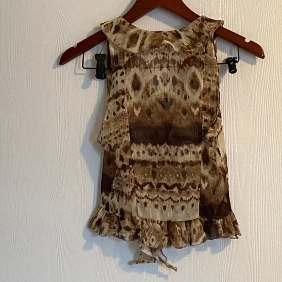 Zara Tie-dye Ruffled Top - Picture 3 of 9